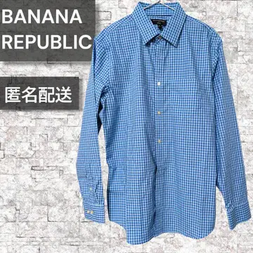 새상품급 BANANA REPUBLIC 깅엄 체크 긴팔