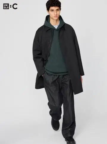 UNIQLO 턱 스트레이트 팬츠 블랙 76