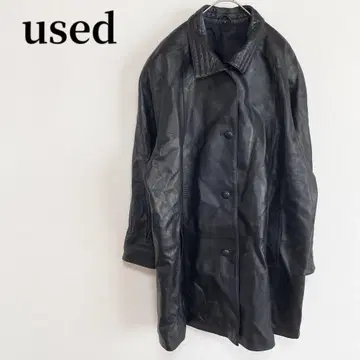 used 구제 의류 가죽 자켓 블랙 빈티지 코디 아메카지