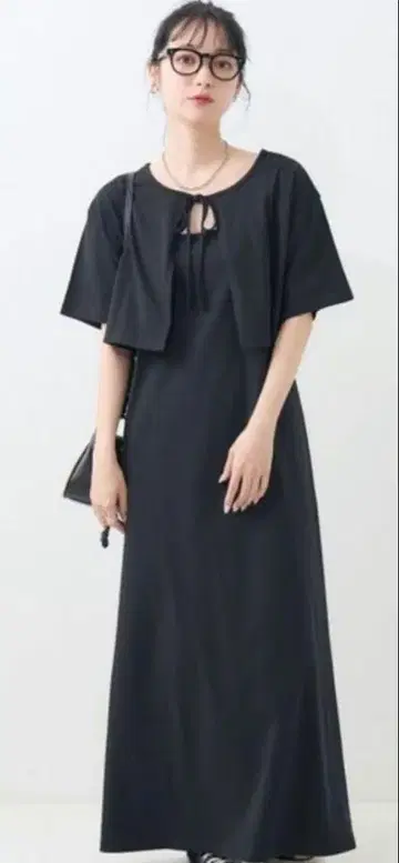 FREAK'S STORE 블랙 티셔츠 원피스