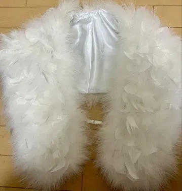화이트 퍼 숄 깃털 장식 포함
