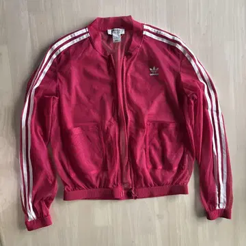 adidas 트랙 탑 핑크 M 시스루