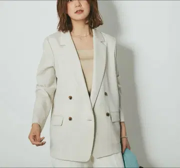 리브 드와 린넨 라이크 라이트 테일러드 자켓
