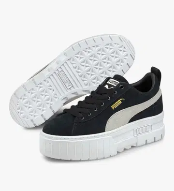 PUMA 통굽 스니커즈 블랙/그레이