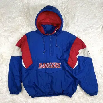 [ 90s ] 스타터 NFL 충전솜 아노락 하프 지퍼 레인저스 XL
