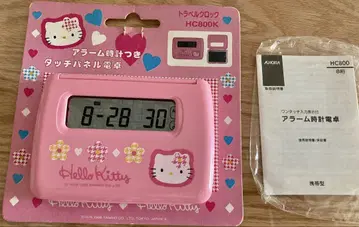 산리오 헬로키티 알람 시계 포함 터치 패널 계산기 여행용 시계 꽃