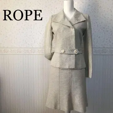 새상품급 ROPE 로페 트위드 스커트 수트 셋업 일본제