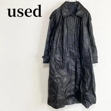 used 구제 의류 천연 가죽 가죽 자켓 코트 블랙 아메카지