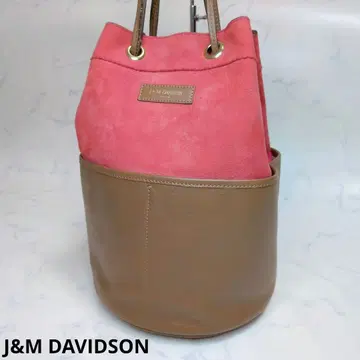 J&M DAVIDSON 데이지 버킷 백 스웨이드 바이컬러 가죽