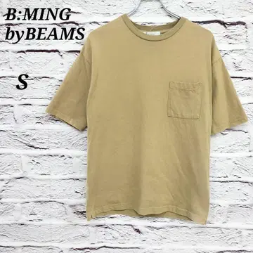 R5044 빔즈 바이 빔즈 [ S ] 반팔 티셔츠 오버 사이즈 베이지