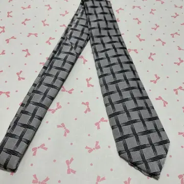 새상품 EMPORIO ARMANI 비즈니스 넥타이 실버 (3307)
