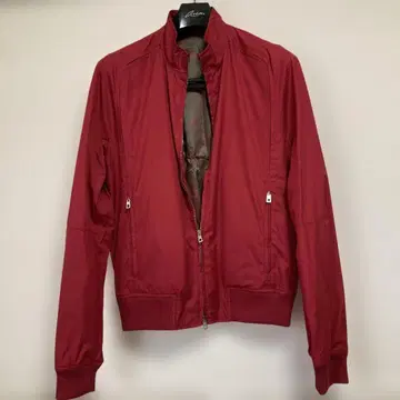 발리 빨간색 스탠드 카라 점퍼 더블 지퍼 BALLY