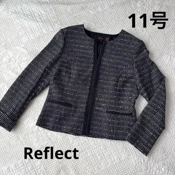 Reflect 11호 트위드 노카라 자켓
