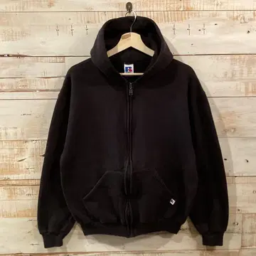 90s 00s RUSSELL ATHLETIC 지퍼 후드티 블랙 M