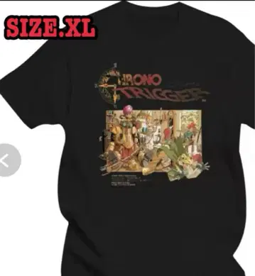미 크로노 트리거 티셔츠 블랙 tee SFC 슈퍼패미컴 토리야마 아키라