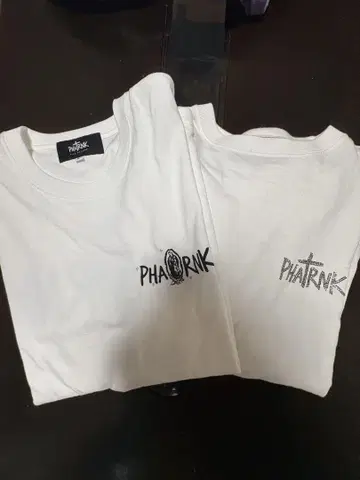 PHATRNK 로고 프린트 T셔츠 키라키라 로고 롱 T