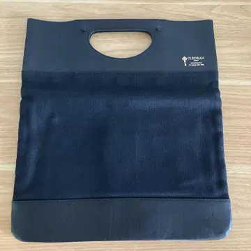 CLEDAN 접이식 클러치백 블랙 캔버스 x 가죽