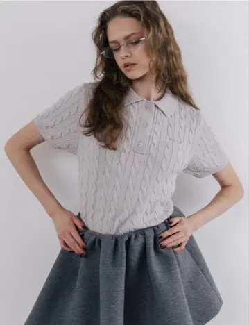 thetoe Herald short sleeve polo knit