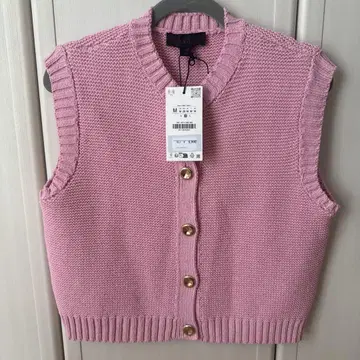 최종 가격 인하! ZARA 핑크 니트 베스트 M 사이즈