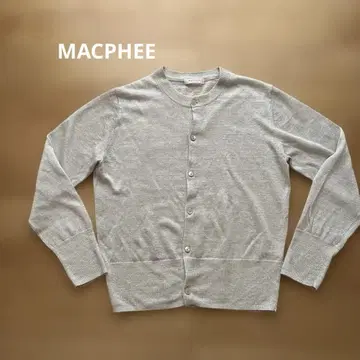 MACPHEE 라메 믹스 실버 가디건