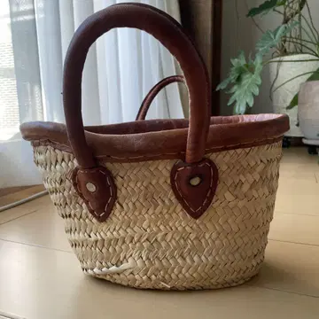 디어 모로코 마르쉐백 바스켓백 스몰 내추럴 천연 가죽