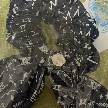 삼대째 JSB FOREVER one 블루 데님 리본 스크런치
