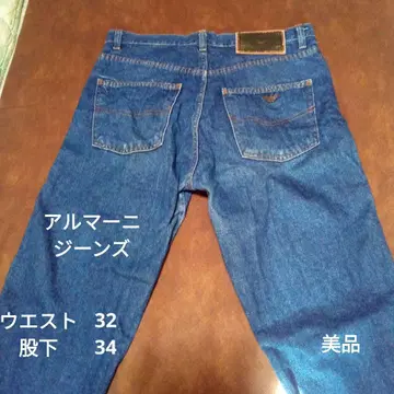 Armani Jeans GA 로고 포함 다크 블루 데님