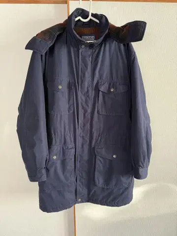 Lands' End 후드 부착 네이비 자켓