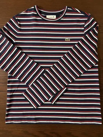 Lacoste 스트라이프 긴팔 T셔츠