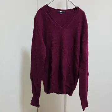유니클로 UNIQLO 니트 스웨터 캐시미어 V넥 L 긴팔