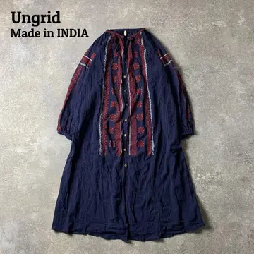 [ 언그리드 ] Ungrid 원피스 자수 겉옷 가운