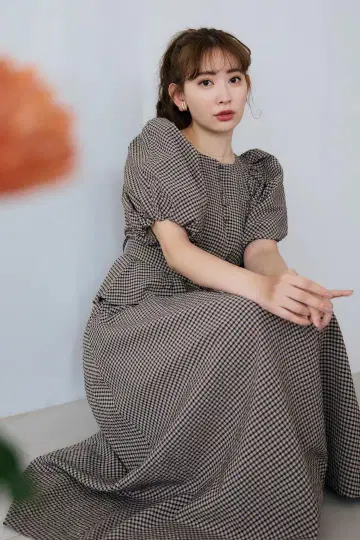 [새상품급] herlipto 체크 드레스