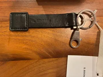 IL BISONTE 천연 가죽 키링 블랙 일비종떼 키링