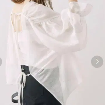 BABYLONE 바빌론 시어 린넨 개더 블라우스 화이트 FREE