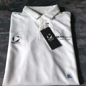 데상트 MOVE SPORT 화이트 피케 셔츠 2L