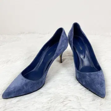 세르지오로시 스웨이드 가죽 스틸레토 펌프스 네이비 24cm
