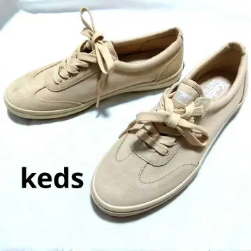 Keds 베이지 스웨이드 캔버스 스니커즈 23cm 여성용