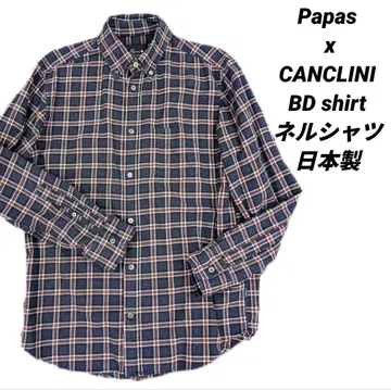 Papas x CANCLINI BD 멜란지 플란넬 셔츠