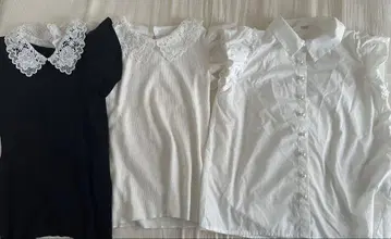 tocco closet 2025ss 반팔 상의 3종 세트 (블랙 화이트)
