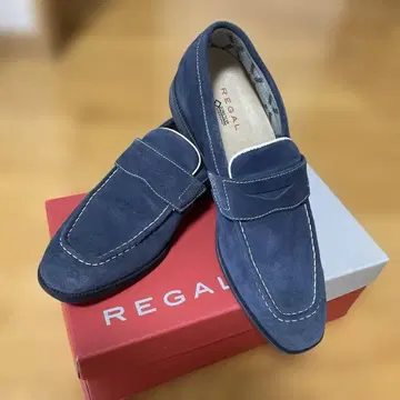 REGAL 네이비 스웨이드 로퍼 고어텍스 새상품 미사용