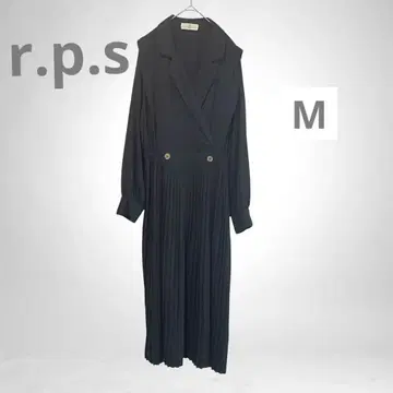r.p.s 롱 원피스 긴팔 M 블랙 RPS 플리츠