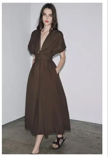 ZARA ZW COLLECTION 다트 미디 원피스