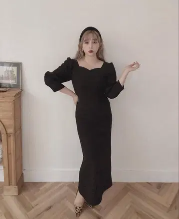 pui 블랙 원피스