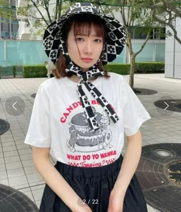캔디 스트리퍼 새상품급 블록 체커 플라워 버킷 햇