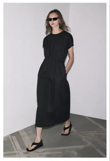 ZARA 플리츠 미디 원피스 ZW COLLECTION XL