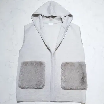 24AW 완판템 보르지 울폴리에스테르 밀라노리브 후디 베스트 베이지