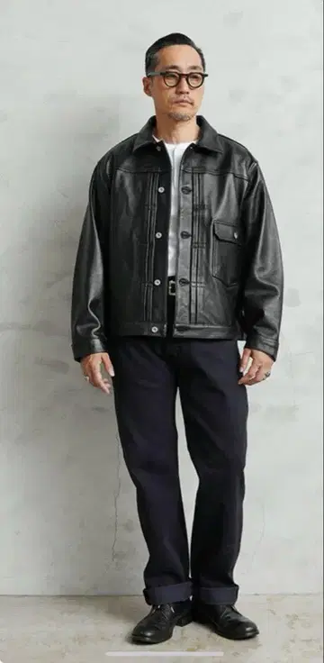 HOUSTON 레더 트랙 자켓 leather jacket