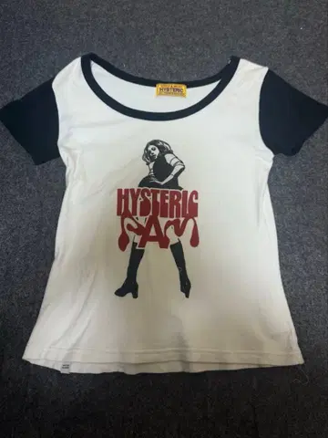 HYSTERIC GLAMOUR 반팔 티셔츠 화이트/블랙
