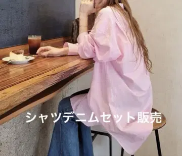 릴리미크 핑크 셔츠 긴팔 데님 세트