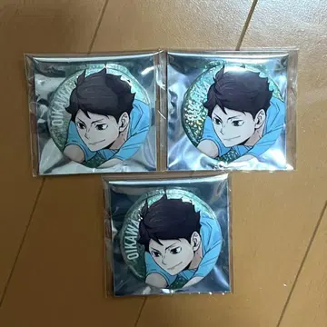 하이큐 트레이딩 키라키라 캔뱃지 리시브 오이카와